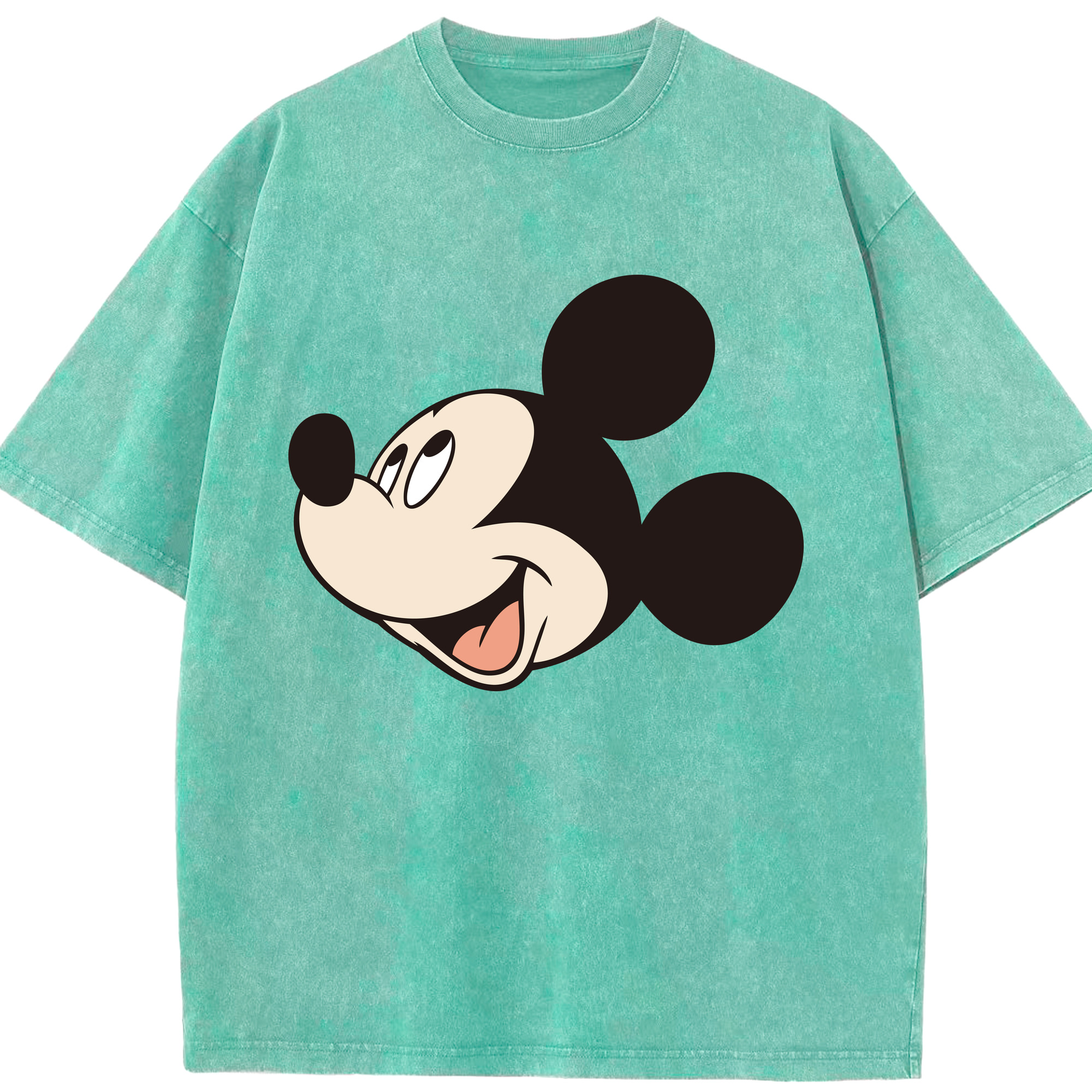 （画像用） ミッキーマウス Mickey Mouse 綿100% ヴィンテージ風 半袖Tシャツ（フロントプリント）